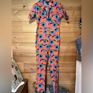 Nooworks NWT psychedelic eye print coverall